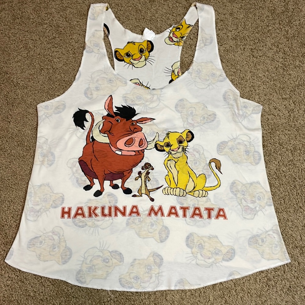 Disney Lion King - REVERSIBLE Tank Top - Simba / Pumba Hakuna Matata - XL